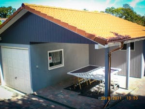 Carport im Bau